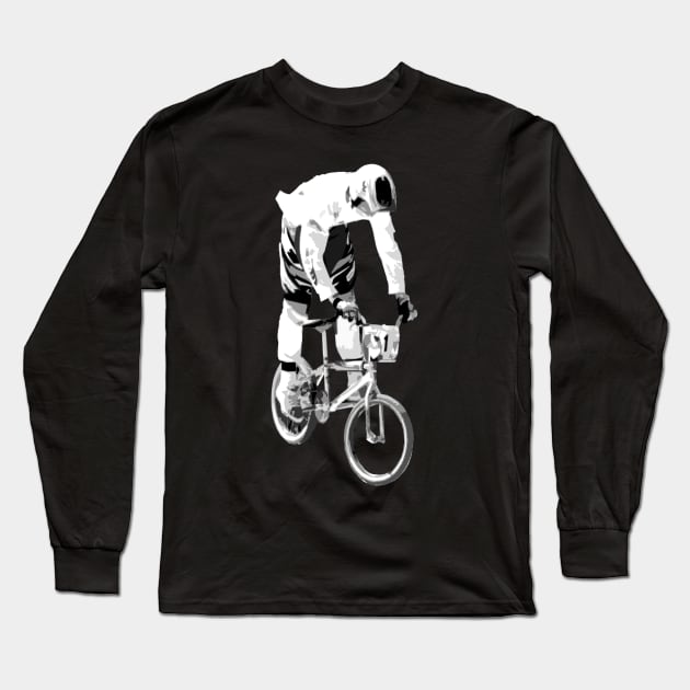 bmx Long Sleeve T-Shirt by rickylabellevie